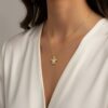 Naszyjnik żółw diamenty naturalne złoto 585